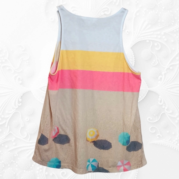 Splendid X Gray Malin Beach Scene Tank Top Size Small - Picture 4 of 5
